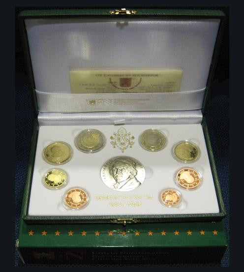 Vaticano - 2010 - Monedas Euros en cartera oficial - PROOF - Estuche 2010 (8 monedas)