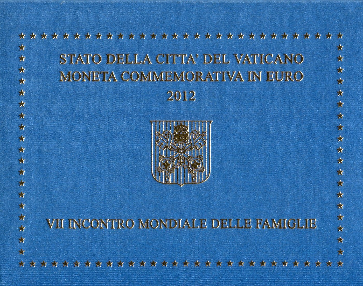 Vaticano - 2012 - Monedas Euros en cartera oficial - FDC / MS - 2 € Año 2012 / VII Encuentro Mundial de la Familia