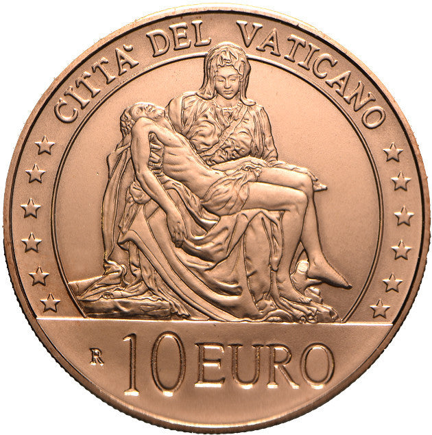 Vaticano - 2020 - Monedas Euros circulación - Nº N-2020-01 - S/C / UNC - 10 € Año 2020 / Cobre