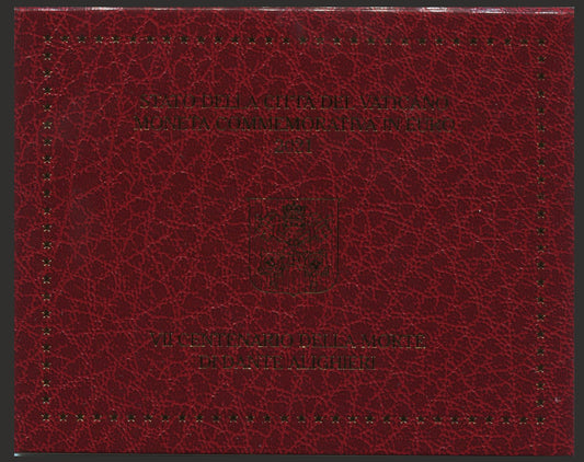 Vaticano - 2021 - Monedas Euros en cartera oficial - FDC / MS - 2 € año 2021 / Dante