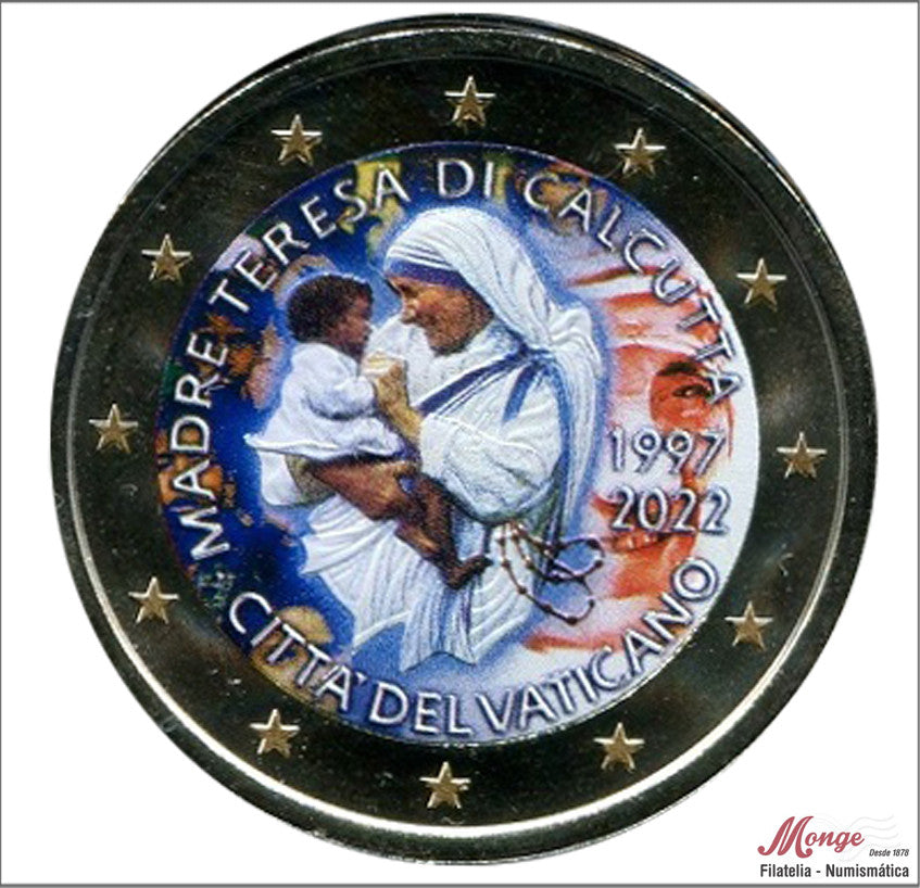 Vaticano - 2022 - Monedas Euros Color - FDC / MS - 2 € año 2022 / Madre Teresa de Calcuta